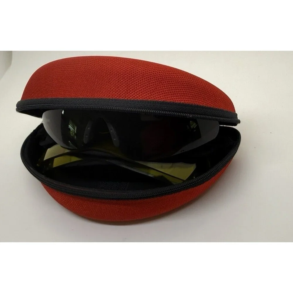HEAD Wrap Around Sports Men's‎ Sunglasses Semi-rimless Z-87 W/Case, Xtra Lenses